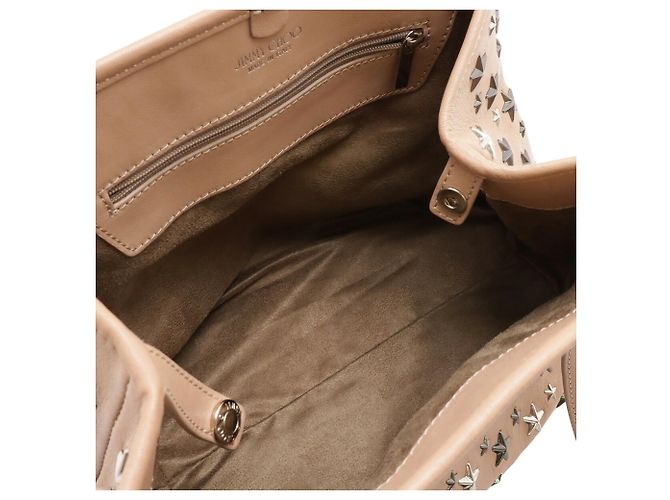 Borsa Tote Jimmy Choo Sasha S Beige - vista 8