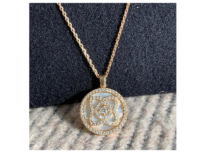 Collana De Beers Lotus Diamanti e Madreperla in Oro Rosa 18K D'oro - vista 2