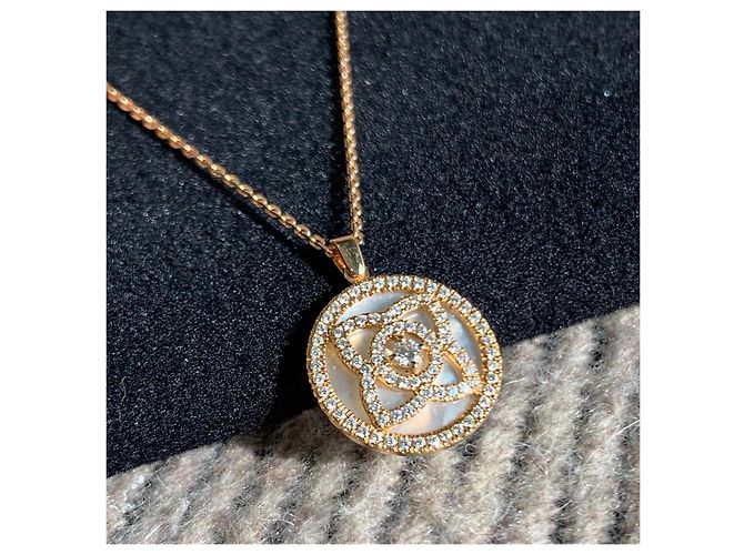 Collana De Beers Lotus Diamanti e Madreperla in Oro Rosa 18K D'oro - vista 6