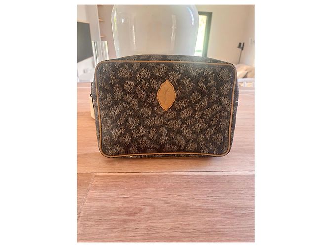 Pochette Yves Saint Laurent Monogramma Stampa Giraffa Marrone - vista 2