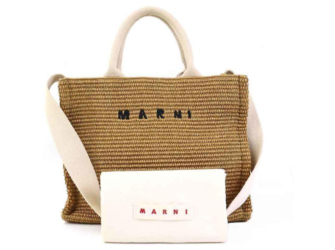 Borsa Tote Piccola Marni East West Crudo - vista 15