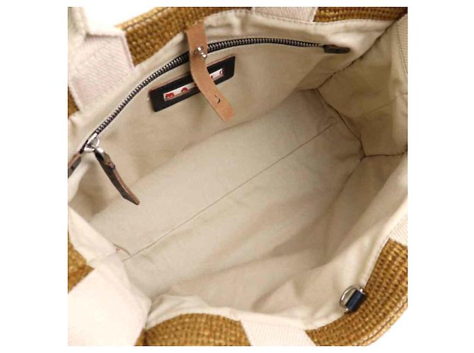 Borsa Tote Piccola Marni East West Crudo - vista 5