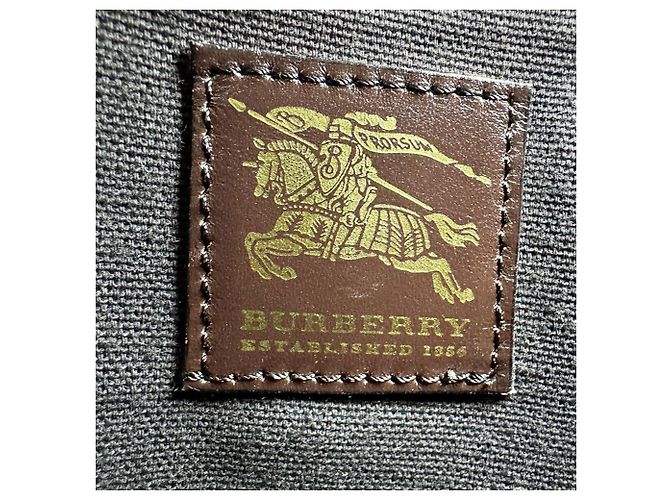 Borsa a tracolla Burberry in pelle PVC beige e marrone - vista 12