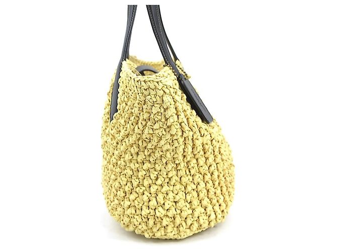 Bolso Coach de cuero y rafia Negro - vista 2