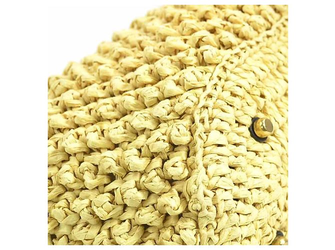 Bolso Coach de cuero y rafia Negro - vista 7