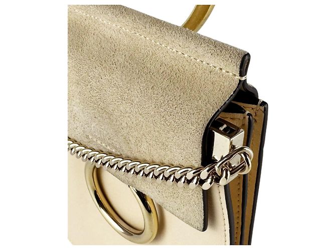 Borsa a tracolla Chloé Faye Beige - vista 6