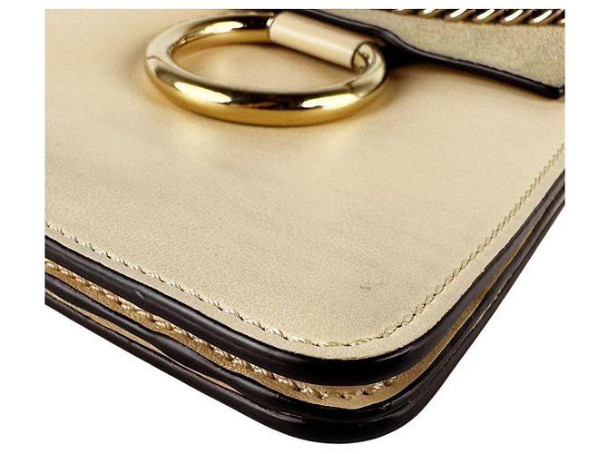 Borsa a tracolla Chloé Faye Beige - vista 8