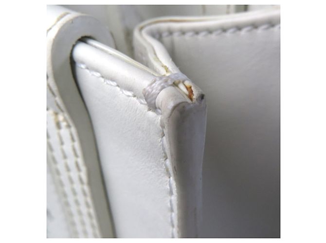 Borsa a tracolla Chloé Woody Leather Bianco - vista 10