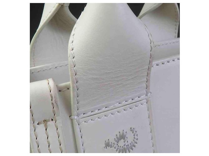 Borsa a tracolla Chloé Woody Leather Bianco - vista 11