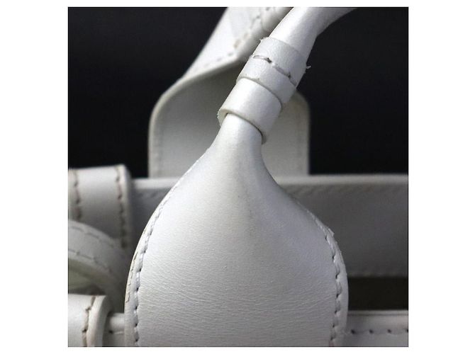 Borsa a tracolla Chloé Woody Leather Bianco - vista 12