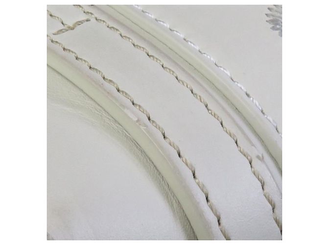 Borsa a tracolla Chloé Woody Leather Bianco - vista 13