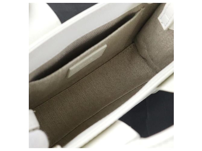 Borsa a tracolla Chloé Woody Leather Bianco - vista 5