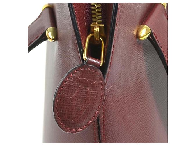 Borsa a mano Cartier in pelle bordeaux - vista 10