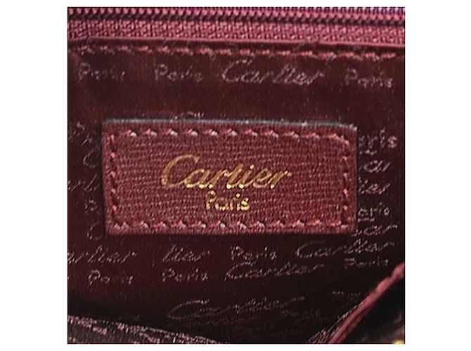 Borsa a mano Cartier in pelle bordeaux - vista 15