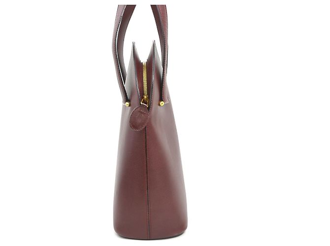 Borsa a mano Cartier in pelle bordeaux - vista 2