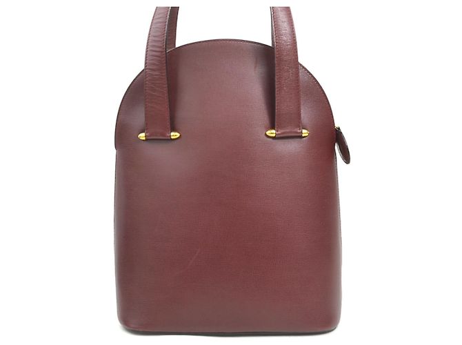 Borsa a mano Cartier in pelle bordeaux - vista 3