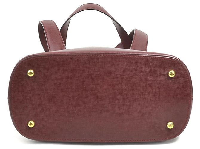 Borsa a mano Cartier in pelle bordeaux - vista 4