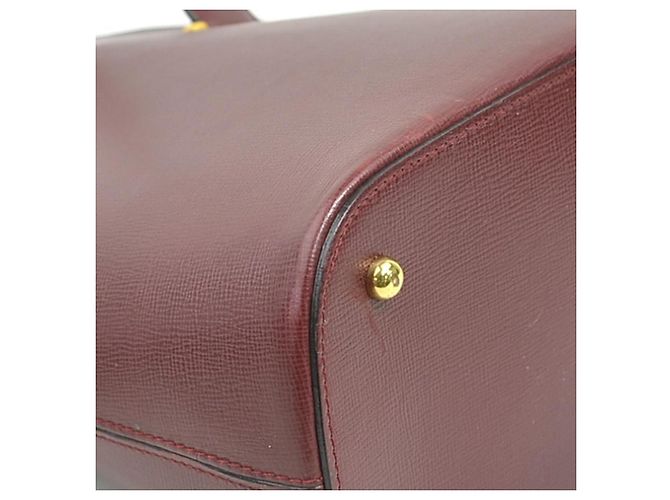Borsa a mano Cartier in pelle bordeaux - vista 7