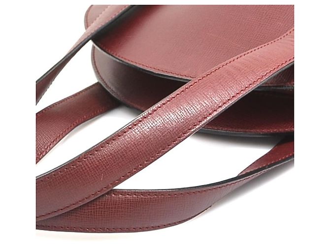 Borsa a mano Cartier in pelle bordeaux - vista 8