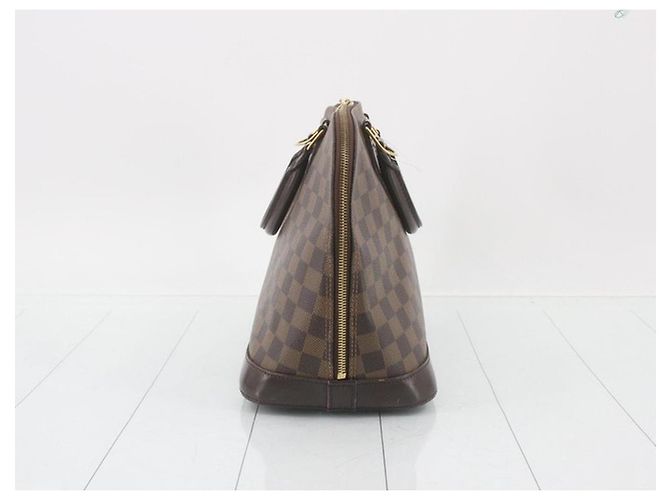 Louis Vuitton Alma PM Handtasche Damier Ebene Braun - Ansicht 9