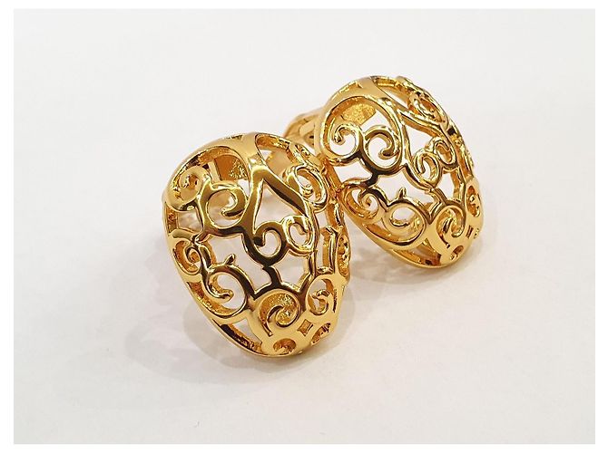 Orecchini a clip Yves Saint Laurent filigrana dorata D'oro - vista 4