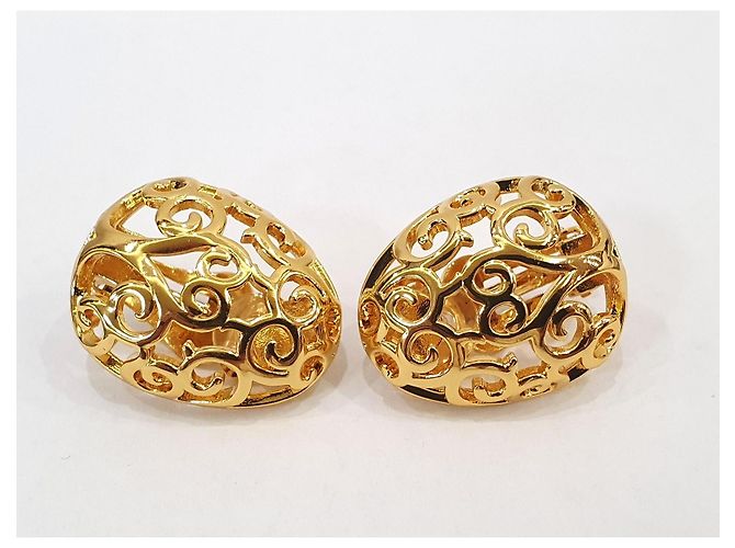 Orecchini a clip Yves Saint Laurent filigrana dorata D'oro - vista 5