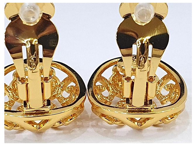 Orecchini a clip Yves Saint Laurent filigrana dorata D'oro - vista 7