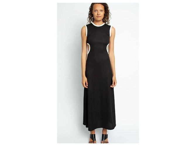 Autre Marque Christopher Esber Maxi-Kleid mit Cut-Outs in Schwarz - Ansicht 2