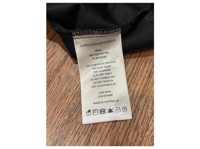 Autre Marque Christopher Esber Maxi-Kleid mit Cut-Outs in Schwarz - Ansicht 4