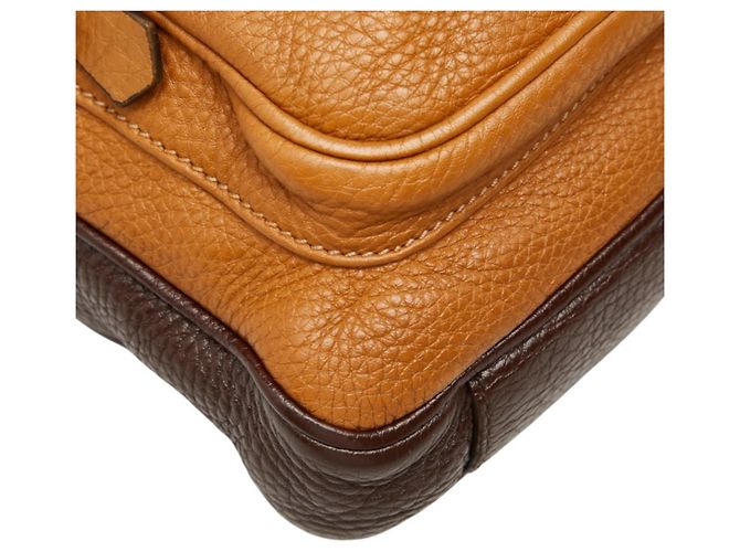 Borsa a tracolla Prada con placca logo triangolare Marrone Cammello - vista 5