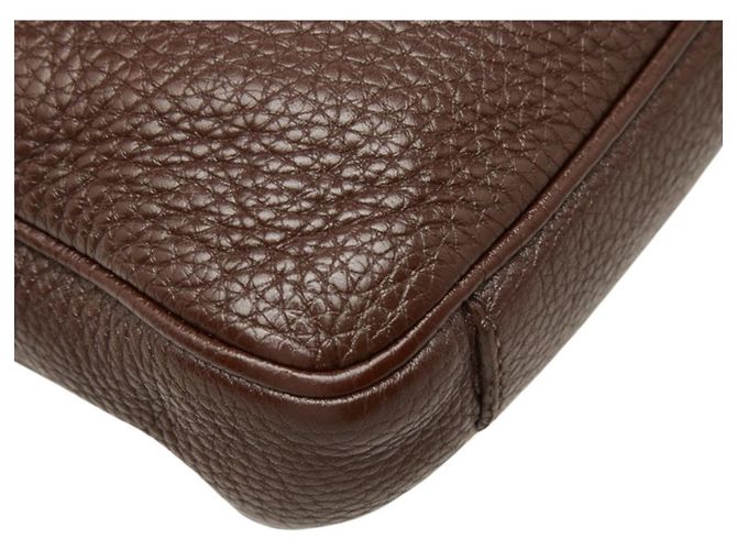 Borsa a tracolla Prada con placca logo triangolare Marrone Cammello - vista 7