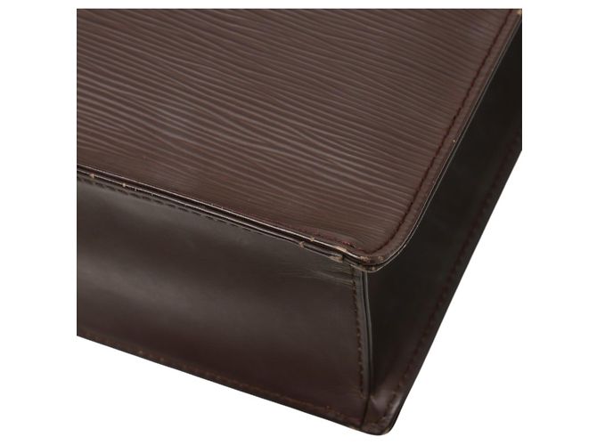 Bolsa Louis Vuitton Epi Sac Plat PM Marrom - vista 6