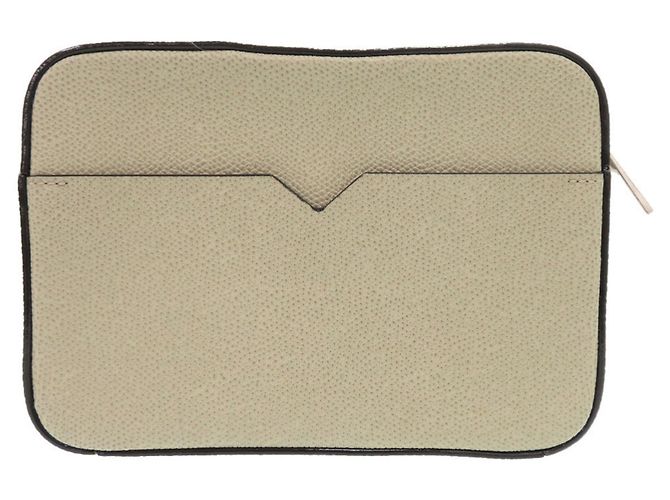 Borsa a tracolla mini in pelle Valextra V-Line Reporter Verde - vista 3