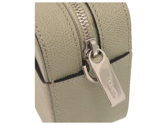 Borsa a tracolla mini in pelle Valextra V-Line Reporter Verde - vista 9