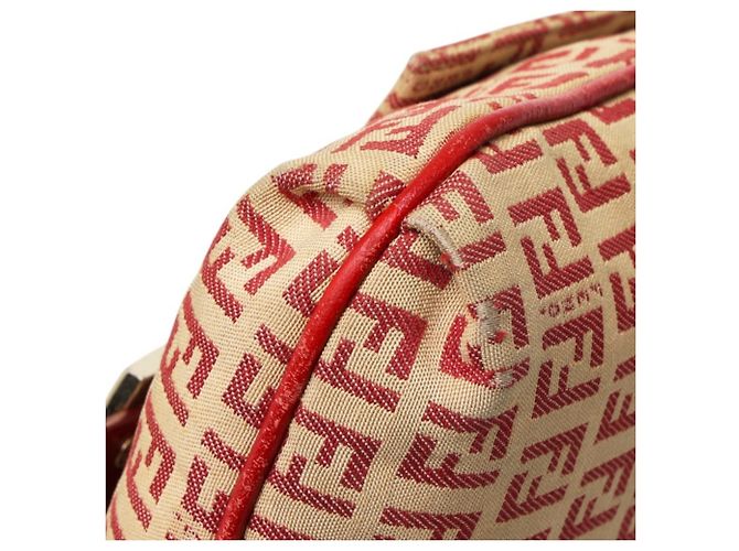 Borsa a tracolla Fendi Zucchino Rosso Beige - vista 4