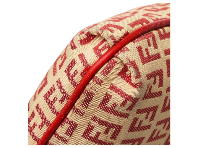 Borsa a tracolla Fendi Zucchino Rosso Beige - vista 5