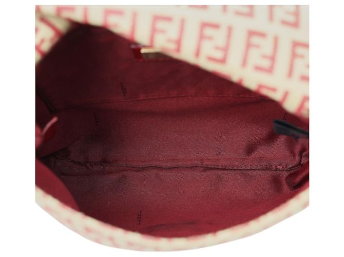 Borsa a tracolla Fendi Zucchino Rosso Beige - vista 7