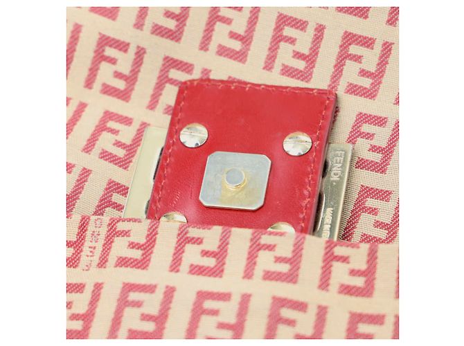Borsa a tracolla Fendi Zucchino Rosso Beige - vista 8