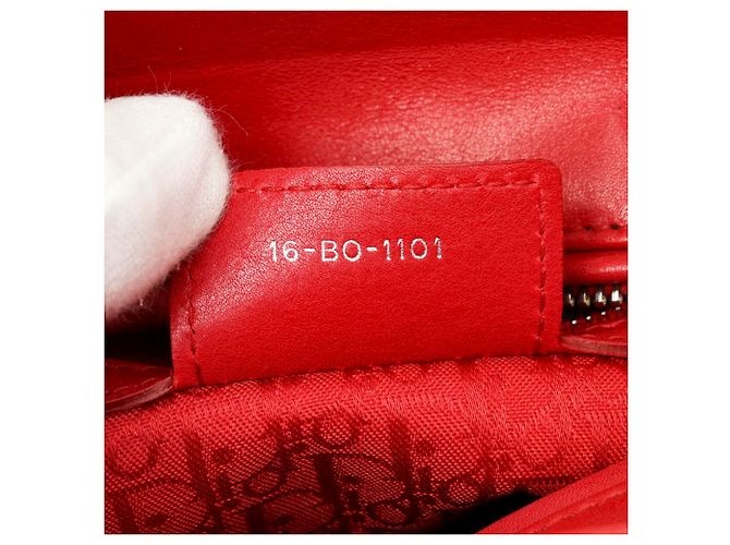 Borsa Christian Dior Lady Dior Cannage Rosso - vista 10