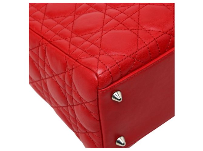 Borsa Christian Dior Lady Dior Cannage Rosso - vista 5