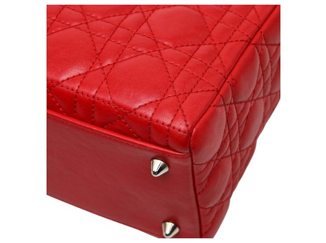 Borsa Christian Dior Lady Dior Cannage Rosso - vista 6
