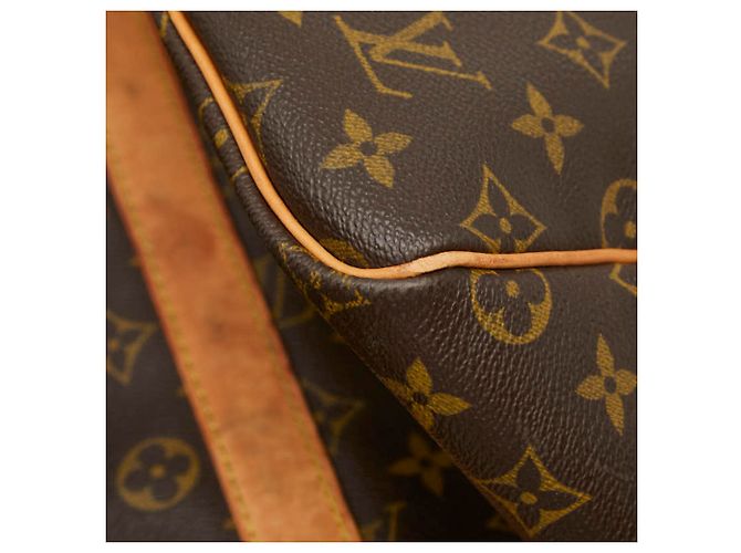 Louis Vuitton Monogram Keepall Bandoulière 55 Boston Bag Marrone - vista 7