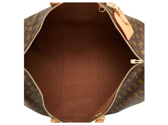 Louis Vuitton Monogram Keepall Bandoulière 55 Boston Bag Marrone - vista 8