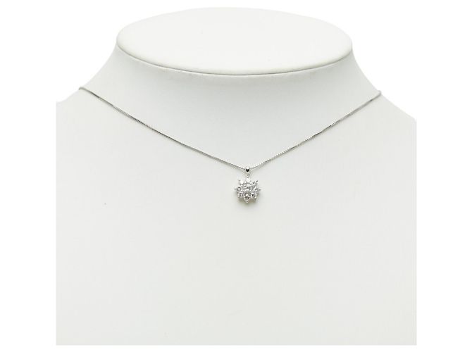 Colar com Pingente Seiko Platinum Diamond Snowflake - vista 6