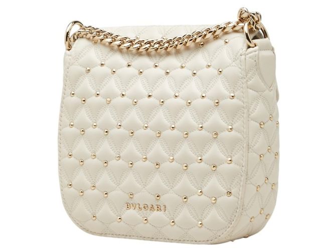Bulgari Bolsa de Ombro e Tiracolo com Corrente Bvlgari Diva Dream Cru - vista 2
