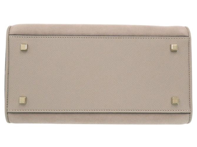 Mini mala de shearling Valextra Milano Bege - vista 5
