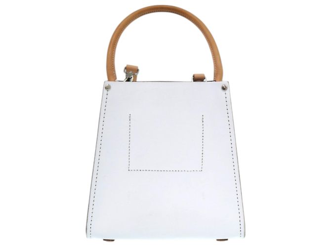 Borsa a tracolla verticale in pelle rigida 2-Way Vivienne Westwood Bianco - vista 2