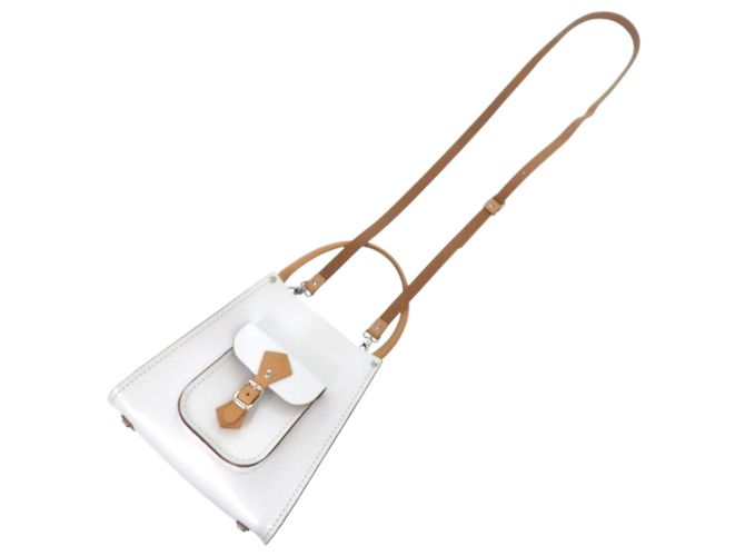 Borsa a tracolla verticale in pelle rigida 2-Way Vivienne Westwood Bianco - vista 3