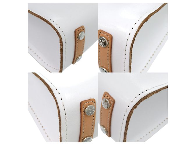 Borsa a tracolla verticale in pelle rigida 2-Way Vivienne Westwood Bianco - vista 4