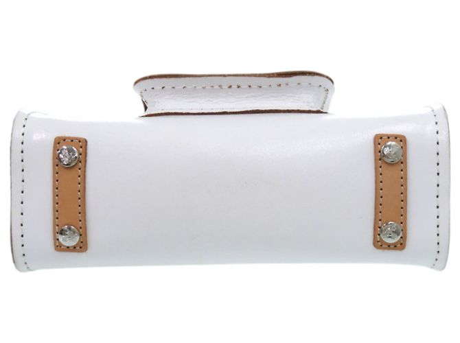Borsa a tracolla verticale in pelle rigida 2-Way Vivienne Westwood Bianco - vista 5